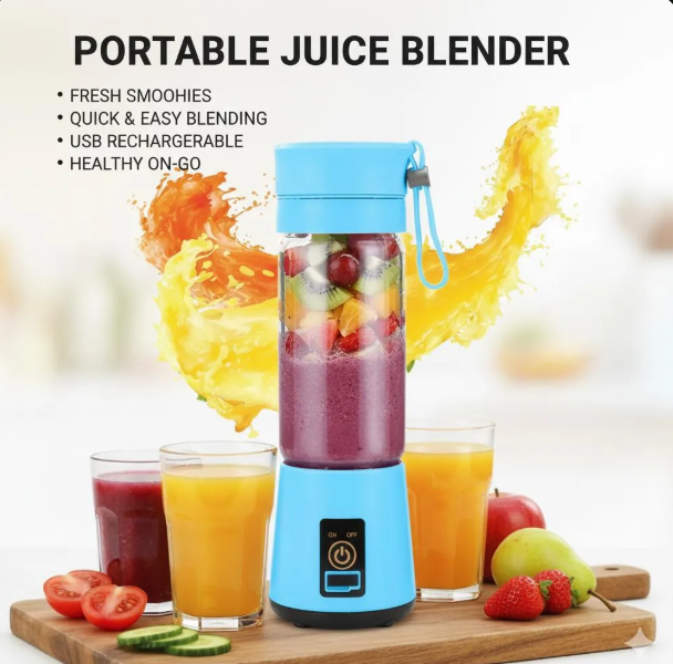 Portable USB Rechargeable Juice Blender Blue