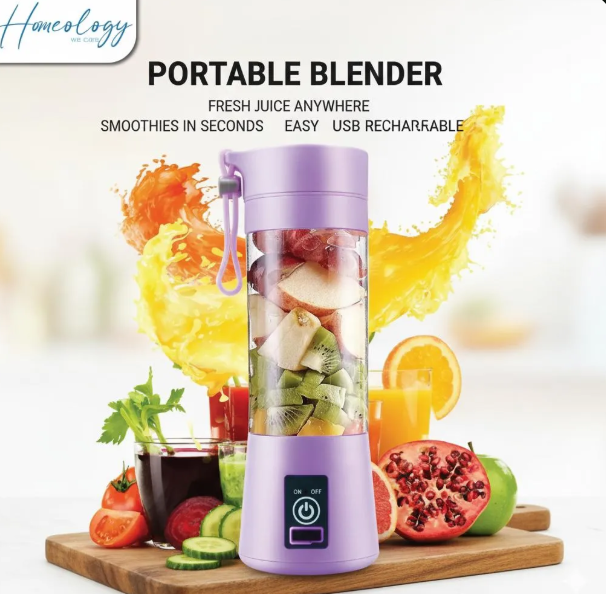 Portable USB Rechargeable Juice Blender Blue