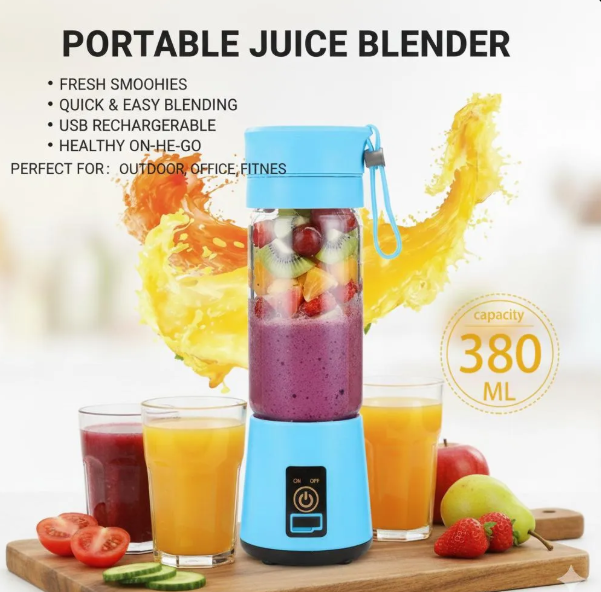 Portable USB Rechargeable Juice Blender Blue