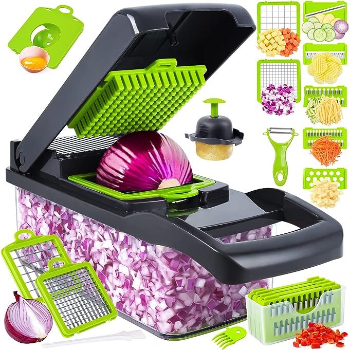 16-Piece Vegetable Cutter with Chopping Blades Set