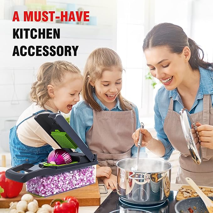 16-Piece Vegetable Cutter with Chopping Blades Set